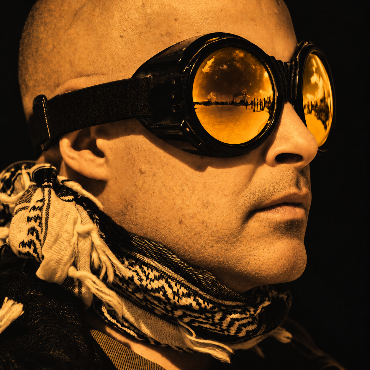 Matthew Jané wearing amber goggles